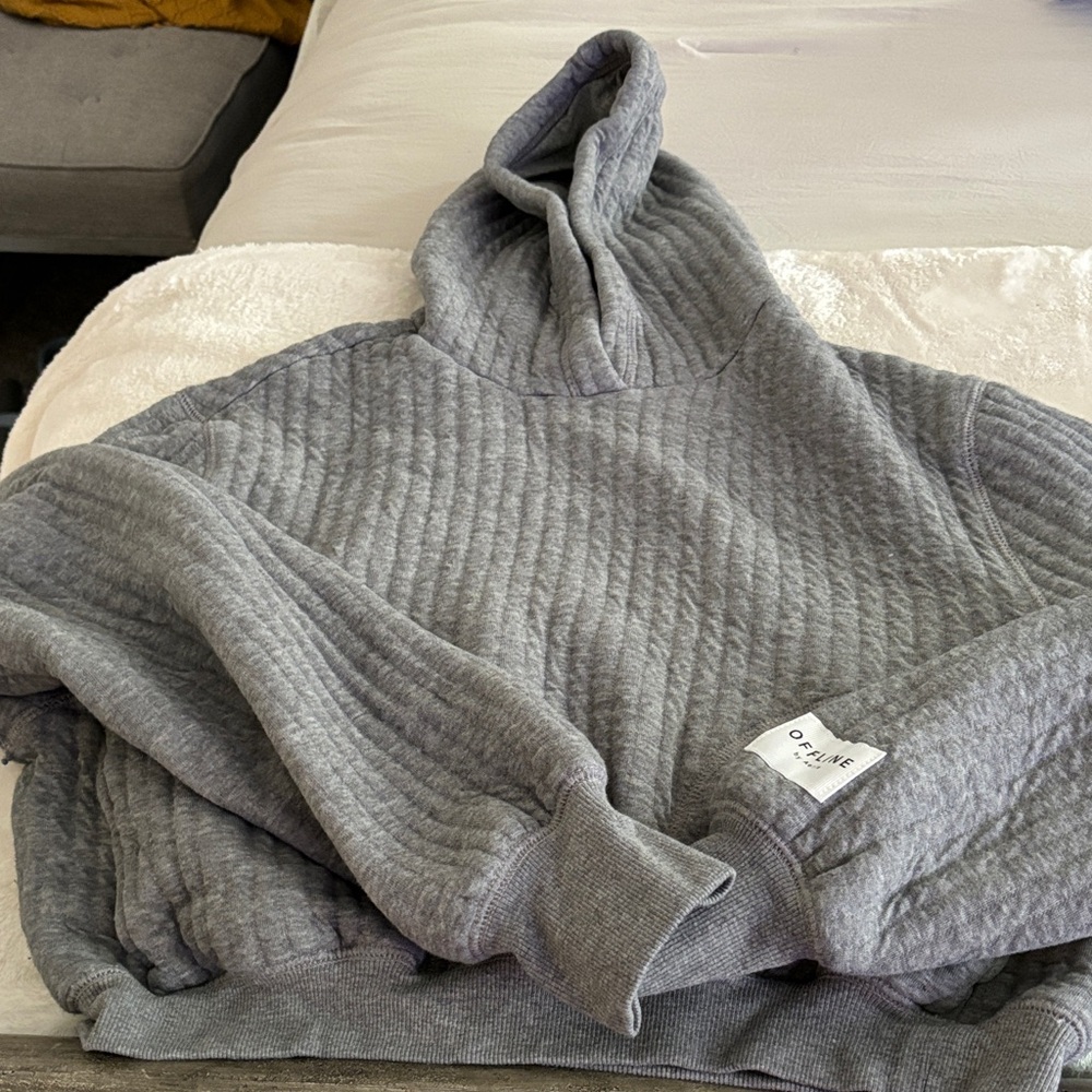 Cozy Gray Quilted Women's Sweater